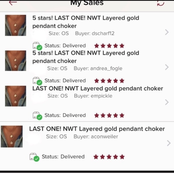 LAST ONE! Boho gold pave layered necklace - Picture 3 of 3